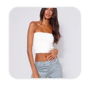 Tiger Mist white tube top